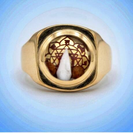 Shankh Rudraksha Ashtadhatu Ring